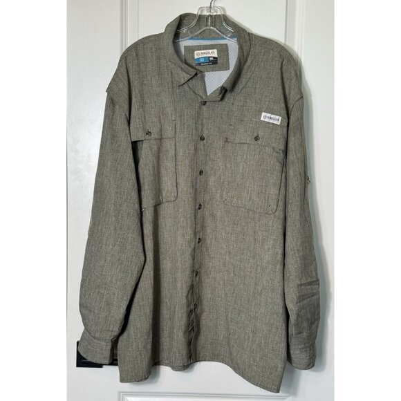 MAGELLAN Fish Gear Relaxed Fit L/S Vented Shirt Mens Size 2XL Olive - Picture 1 of 8